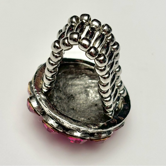 Pink stone stretchy ring - Picture 4 of 4